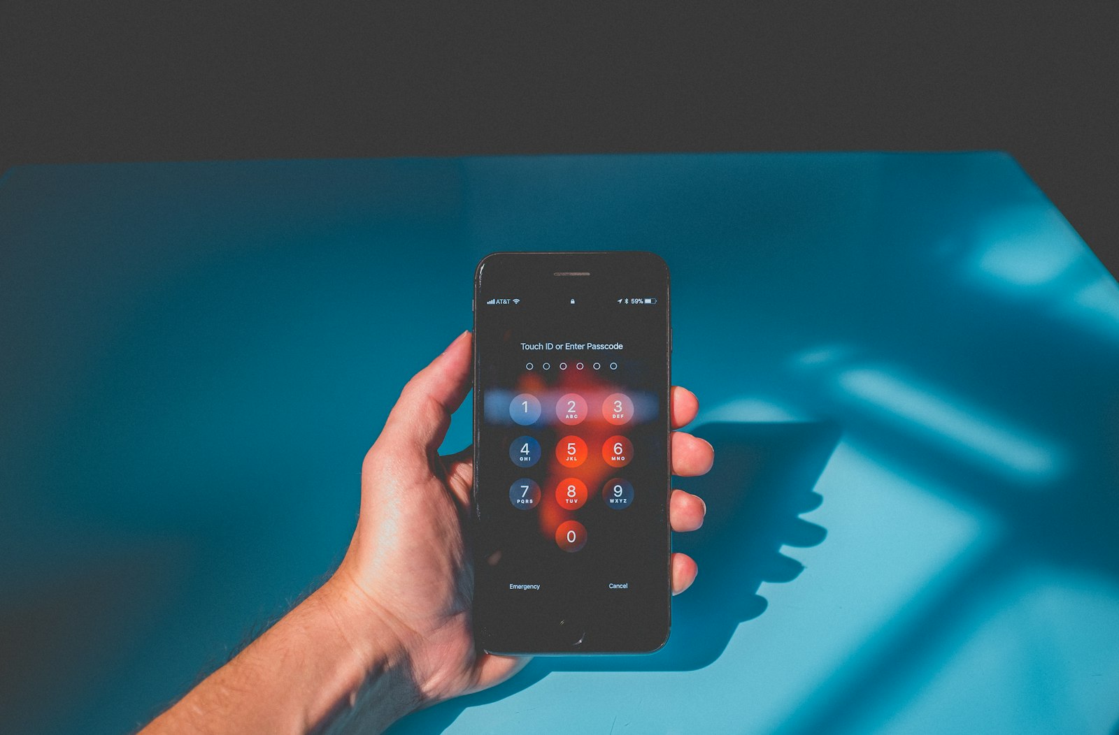 Person holding iPhone
